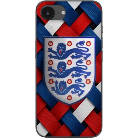 Yhteensopiva Puhelinkuori Apple Apple iPhone 16e Graafinen Englanti-aihe heraldisilla leijonilla ja punaisella, valkoisella ja sinisellä punotulla ku