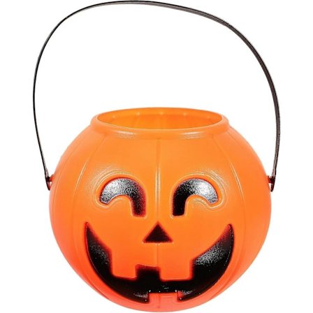 Halloween Pumpahink Halloween Lysande Pumpahink Halloween Godis Mini Pumpahink Orange Pumpaansikte Hink Pumpalykta