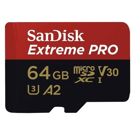 Sandisk Extreme Pro MicroSDXC 64GB V30 U3 med 170 MB/s overførselshastighed