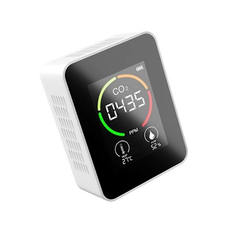 Co2 Måler Temperatur Fugtighedsmåler Er Bærbar 3i1 God