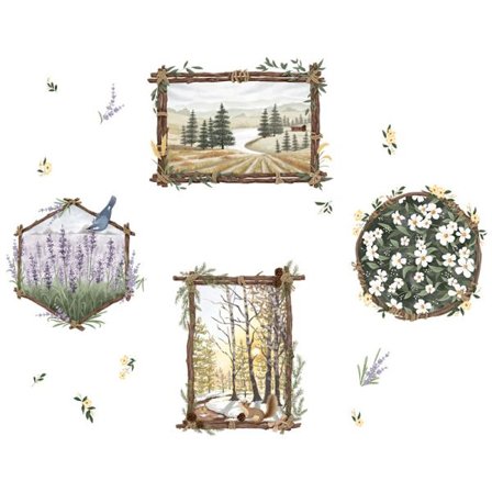 Vægklistermærke blomster træer selvklæbende vægklistermærke til li