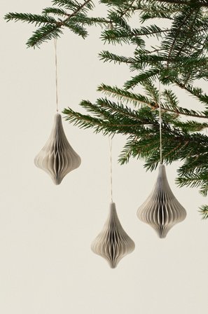 Jotex - Dekoroppheng 3-pk Grå - EDEN - Kjøp Juletrepynt hos Jotex