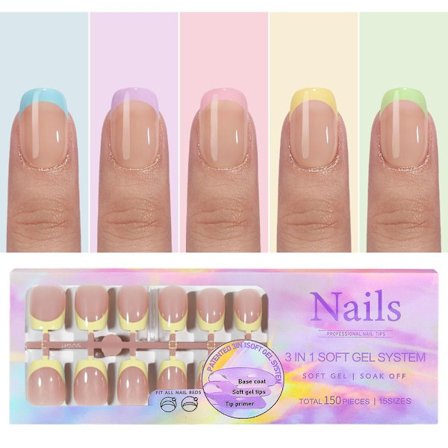 Almond Fake Nails French False Nail 2 2