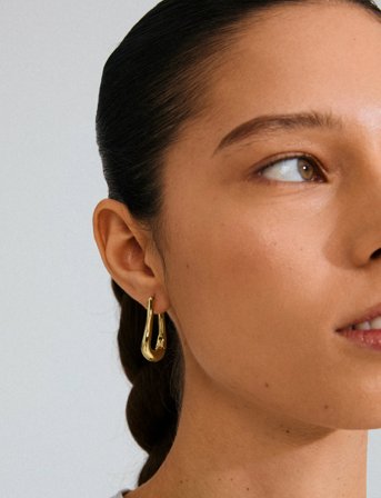 Pilgrim Unfold Hoops Gold-Plated - Gold - ONE SIZE