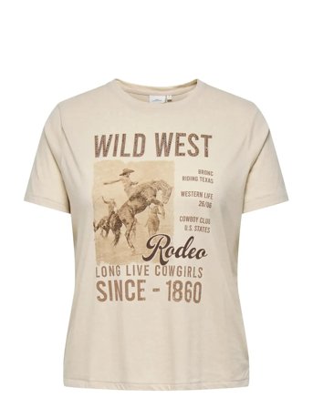 Carpayton Ss O-Neck Jeans Tee Jrs Cream ONLY Carmakoma