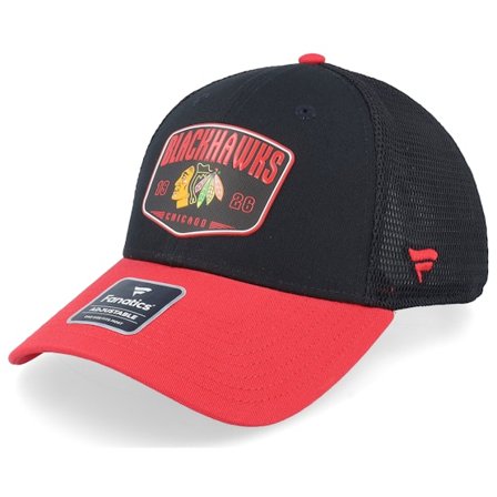 Fanatics - NHL - Black - trucker - Cap - Chicago Blackhawks Meshback Black/Red Trucker - Hatstore
