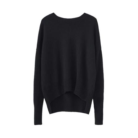 Lisa Yang, Round-neck Knitwear Czarny, Kobieta, Rozmiar: S