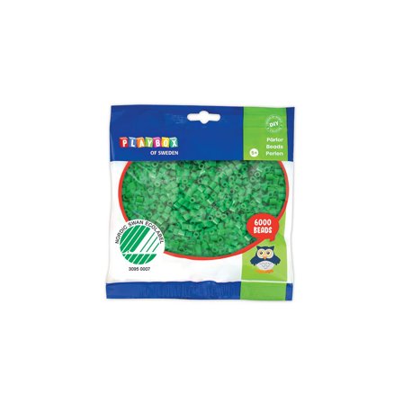 PLAYBOX Rörpärlor grön 6000/fp - Lyreco - Skola och förskola - Hobbymaterial - Nabbipärlor - Rörpärlor