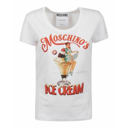 Moschino T-Shirt , Wit , Dames , Maat: S