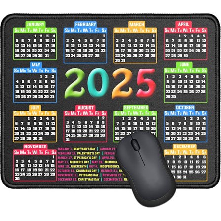 Musematte med sydde kanter, datamusematte med sklisikker gummibase, musematter for datamaskiner bærbar PC-mus 24,4 x 20 x 0,3 cm