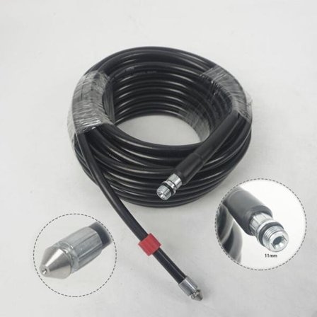 Højtryksrenseslange, 155bar rørrenser med 4 højtryksrenseradaptere til AR/Black&Decker/Lavor/Stihl/Nilfisk, rengøringssæt (15M) KLB