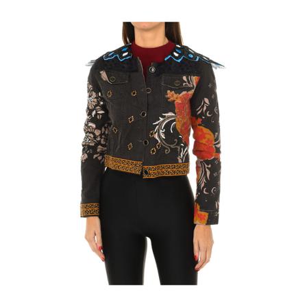 Desigual, Light Jackets Zwart, Dames, Maat:M