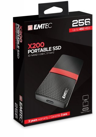 EMTEC X200 256 Gb Black, Red