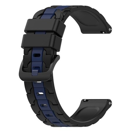 Garmin Forerunner 255 / Vivoactive HR klockarmband i silikon med dubbla färger - Svart / Marinblå