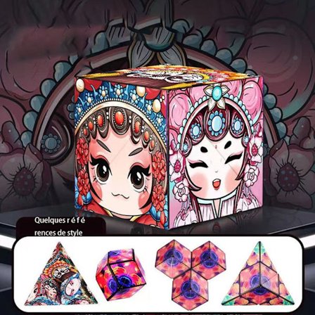 One Piece (Peking Opera Face Makeup) 3D Magnetisk Variasjon Tre-D