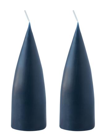 Hand Dipped C -Shaped Candles, 2 Pack Home Decoration Candles Block Candles Sininen Kunstindustrien