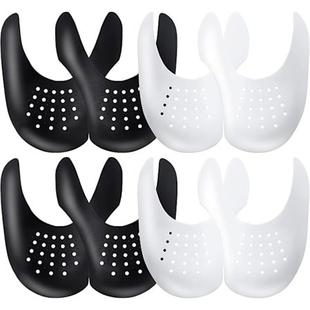 4 par skoskydd lämpliga för kvinnor storlek 36-40, skoskyddsanordning, kan förhindra frost på sportskor, svart och vitt