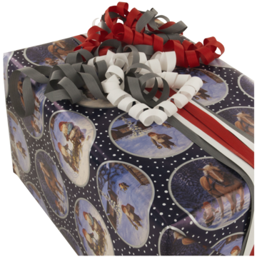 JULEGAVEPAPIR GÅRDSNISSE BLÅ