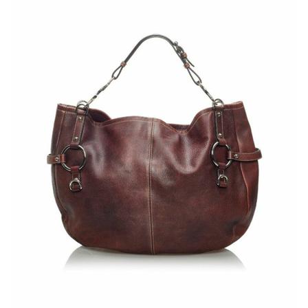 Gucci Vintage, Charlotte Leather Shoulder Bag Bruin, Dames, Maat:ONE Size,leer