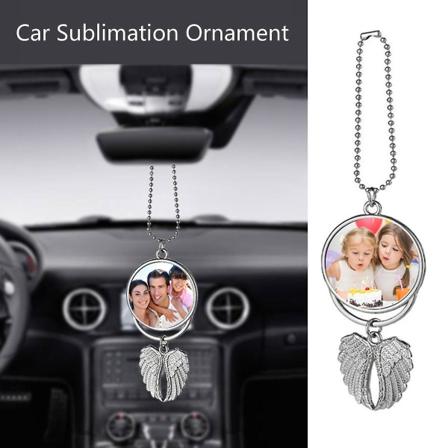 2 kpl Sublimointityhjiä avaimenperiä enkelin siivet Lämpösiirto pyöreät riipukset