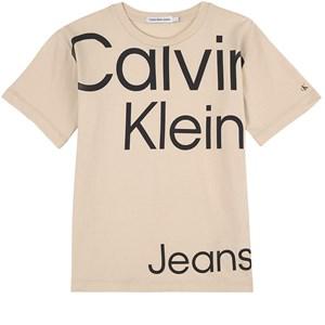 Kids - Calvin Klein Jeans Branded T-Shirt Beige 16 Years - Tops - 16 years - Beige - Junge