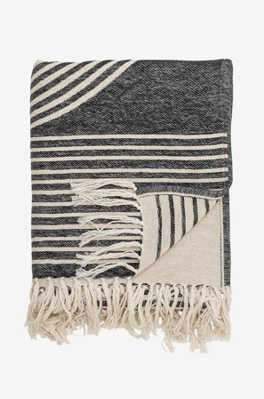 Bloomingville - Pledd Anek - Svart - Tepper & pledd - Fra Homeroom