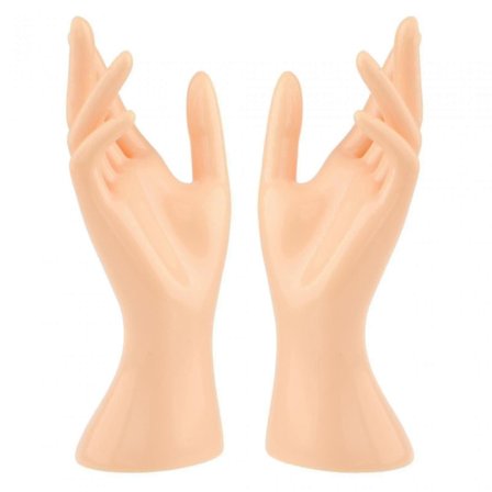 1 par kvinnlig skyltdocka hand multifunktionell för fingerringfotografering