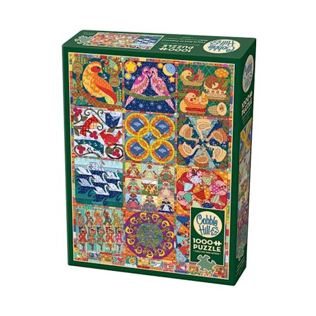 Twelve Days of Christmas Quilt, Pussel, 1000 bitar, Cobble Hill