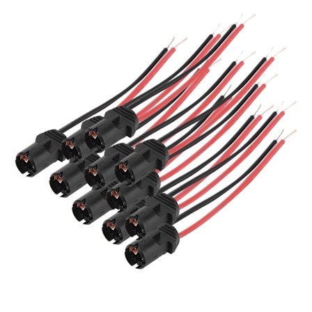 10 st T10 Bil Lastbil Båt Kil Lampa Glödlampa Hona Kontakt Lamphållare LED Sockel Bas