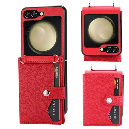 Samsung Galaxy Z Flip 6 Fodral med Kortförvaring & Justerbar Rem