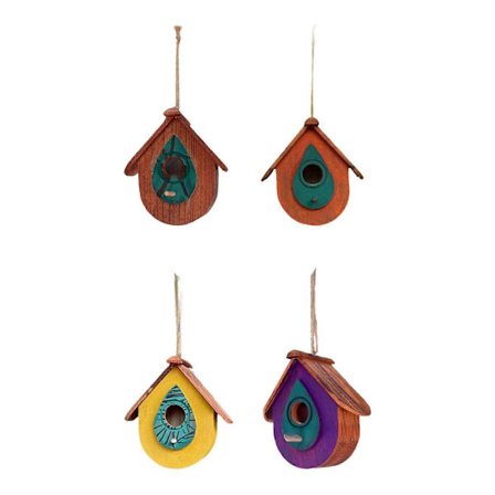 Hængende Fuglehus Udendørs Havedekoration Hvilested Unikke Soveposer Kolibri Rede Fuglehus til Terrasse Hegn