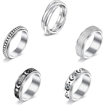 Bipolär Ångestring För Kvinnor Spinner Ring För Ångest Fidget Ångestring Fidget Ring Spinner Ring För Ångest Stress Ring Anti Ångestlindringsringar