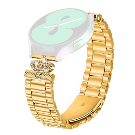 Huami Amazfit GTS 2 mini klockarmband i rostfritt stål med kronformad dekor av strassstenar - Guld