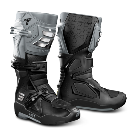 Motokrosové Boty Shot Race 6 Černá/Tmavá Šedá/Chromová 45
