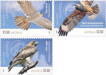 Australien - Rovfugle - Postfrisk sæt 3v