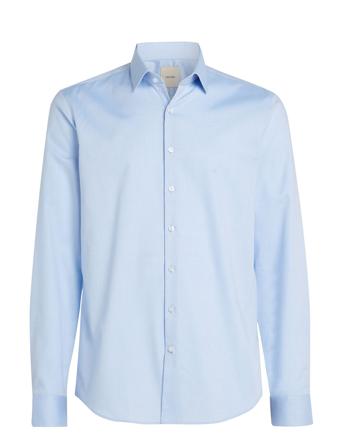 Calvin Klein Non Iron Pattern Slim Shirt Blå