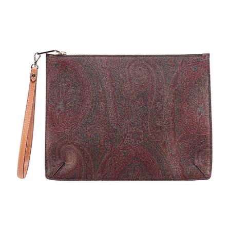 Etro, Clutch 0N7798007 Bruin, Dames, Maat:ONE Size