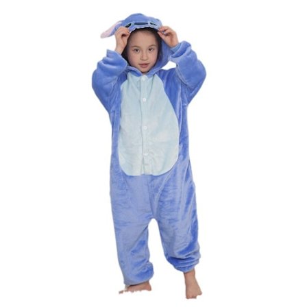 Barnas vinter Stitch pyjamas pysjamas enhjørning onesies gutter jenter teppe sovepose baby kostyme - FARGE: 120CM