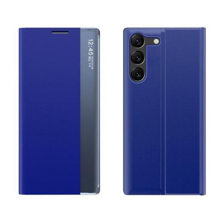 Galaxy S24 Fodral Sleep View med Flap - Blå
