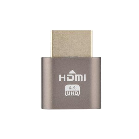 HDMI-näyttösovitin, näkymätön näytön emulaattori, 1920x1080 @60Hz, hopea
