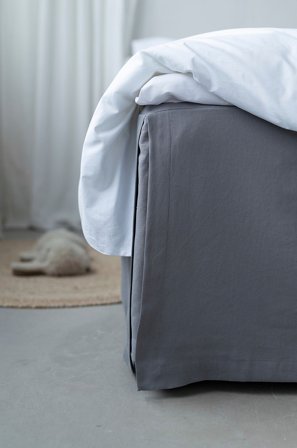 Borganäs of Sweden - Sengekappe H 58 cm - Grå - Sengekapper - 180X200 - Fra Homeroom