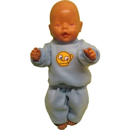 Mysdress / pyjamas i fleece till Baby Born, dockkläder