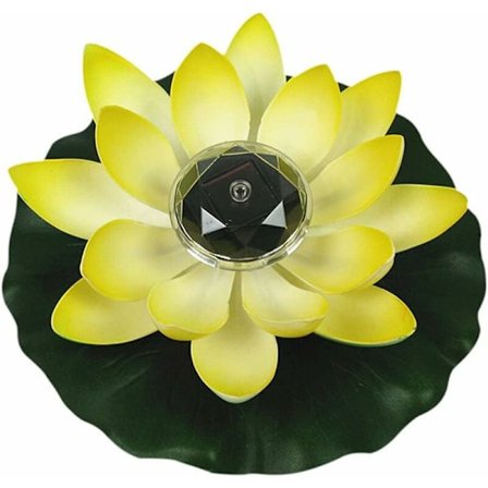 Flytende Lotus Solcellelys Sol Lotus Blomst LED Solcellelampe 28X8