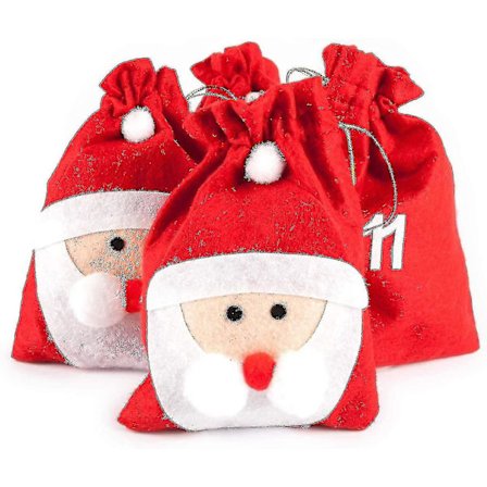 Julklapp Adventskalender Jultomte, 24 Påsar Kompatibla Med Fyllning, Julklappsdekoration