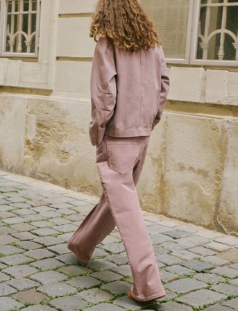 Mango Wide-Leg Mid-Rise Loose-Fit Jeans - Pink - 38