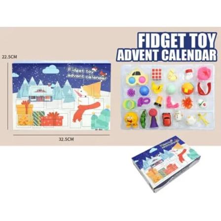 Fidget-kalender Adventslegetøj Julelegetøj Jule-nedtællingskalender DIY charme-armbåndsfremstillingssæt Gave til børns sanselegetøj A05