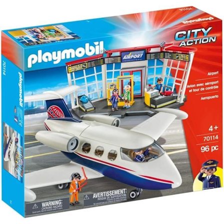 PLAYMOBIL 71153 Flygplats och flygplan, City Action, 146 delar, Från 4 år