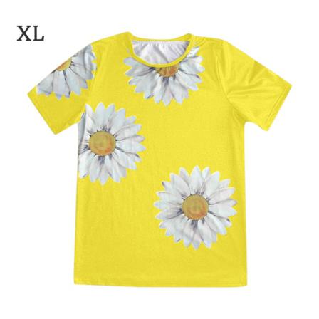 Dam T-shirt Printed Kortärmad Topp Lös Casual