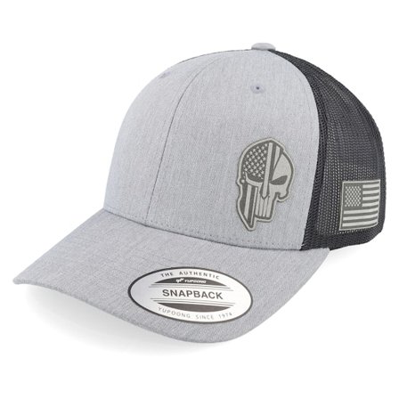Army Head - Cinza trucker Boné - Army Skull Usa Grey/Black Trucker @ Hatstore