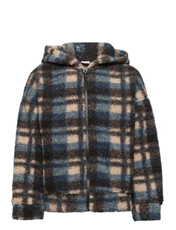 Sweatshirt Pile Jacket Aop Huppari Monivärinen/Kuvioitu Lindex